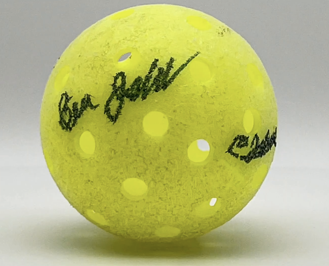 Example NFTY Memory NFT - a signed pickleball